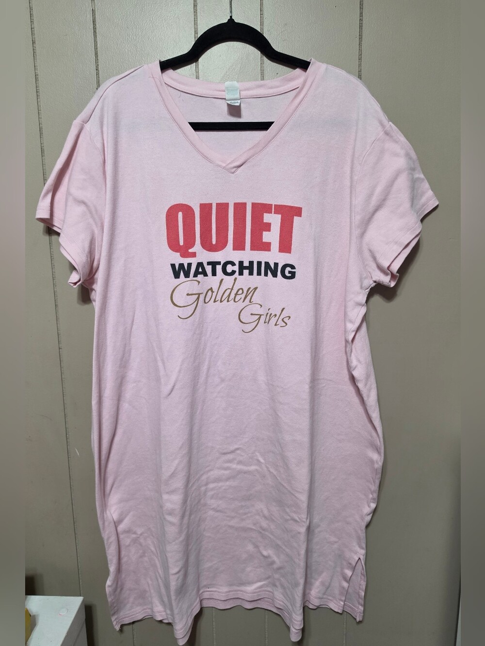 "Quiet Watching Golden Girls" Vneck Nightgown